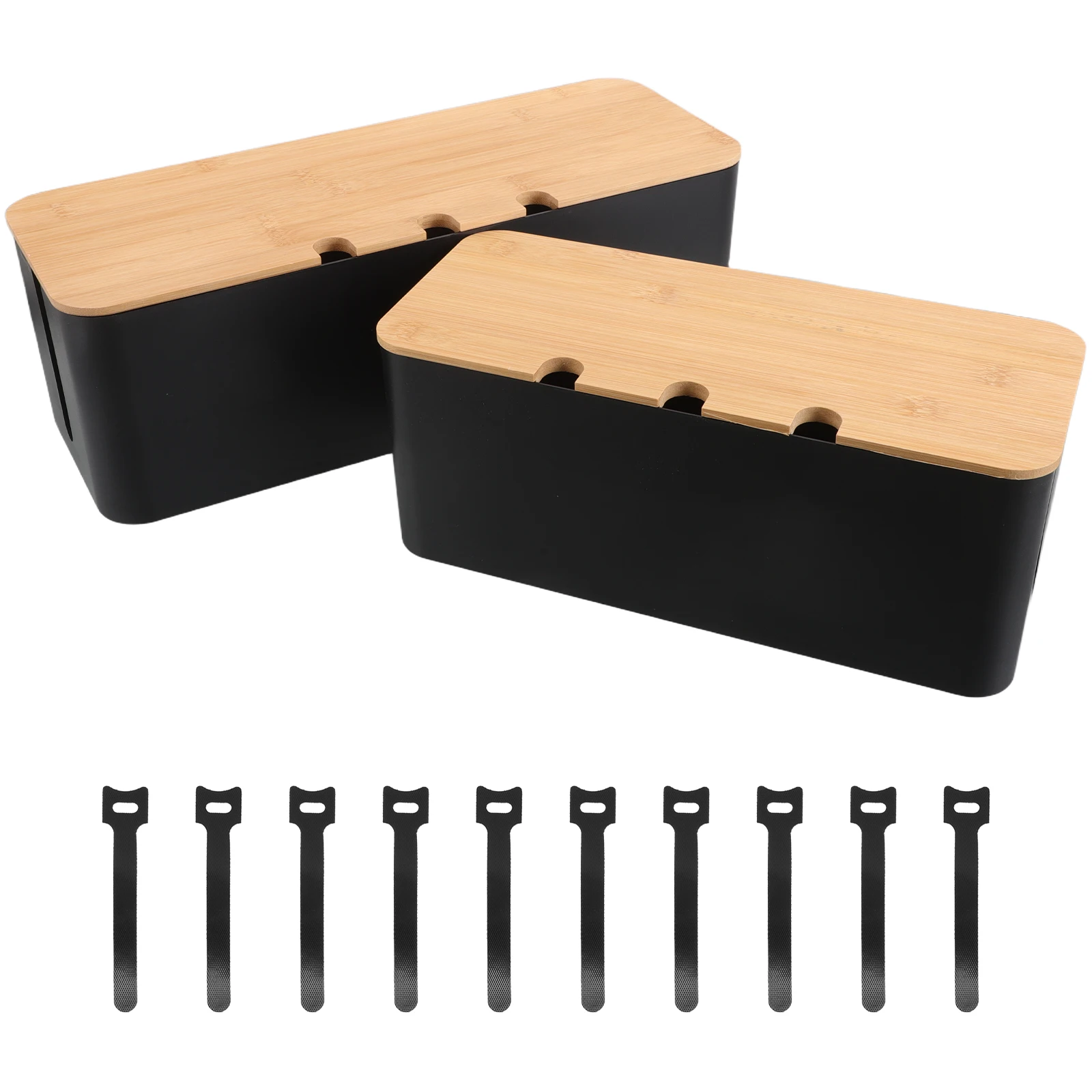 

Cable Management Box Wire Organizer Desktop Power Strip Holder Cord Storage Basket Appliance Organizer Multifunctional Durable