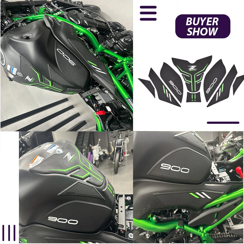 لكاواساكي Z900 2025 Z 900 الجانب خزان الوسادة النفط الغاز الوقود حامي غطاء ملصق مائي دراجة نارية ملصق الملحقات #2