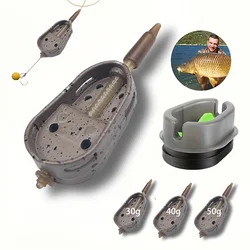 2pcs Method Feeder,Fishing Inline Feeder,Carp Fishing Feeder Device Set,Carp Accessories with ,30g,40g,50g