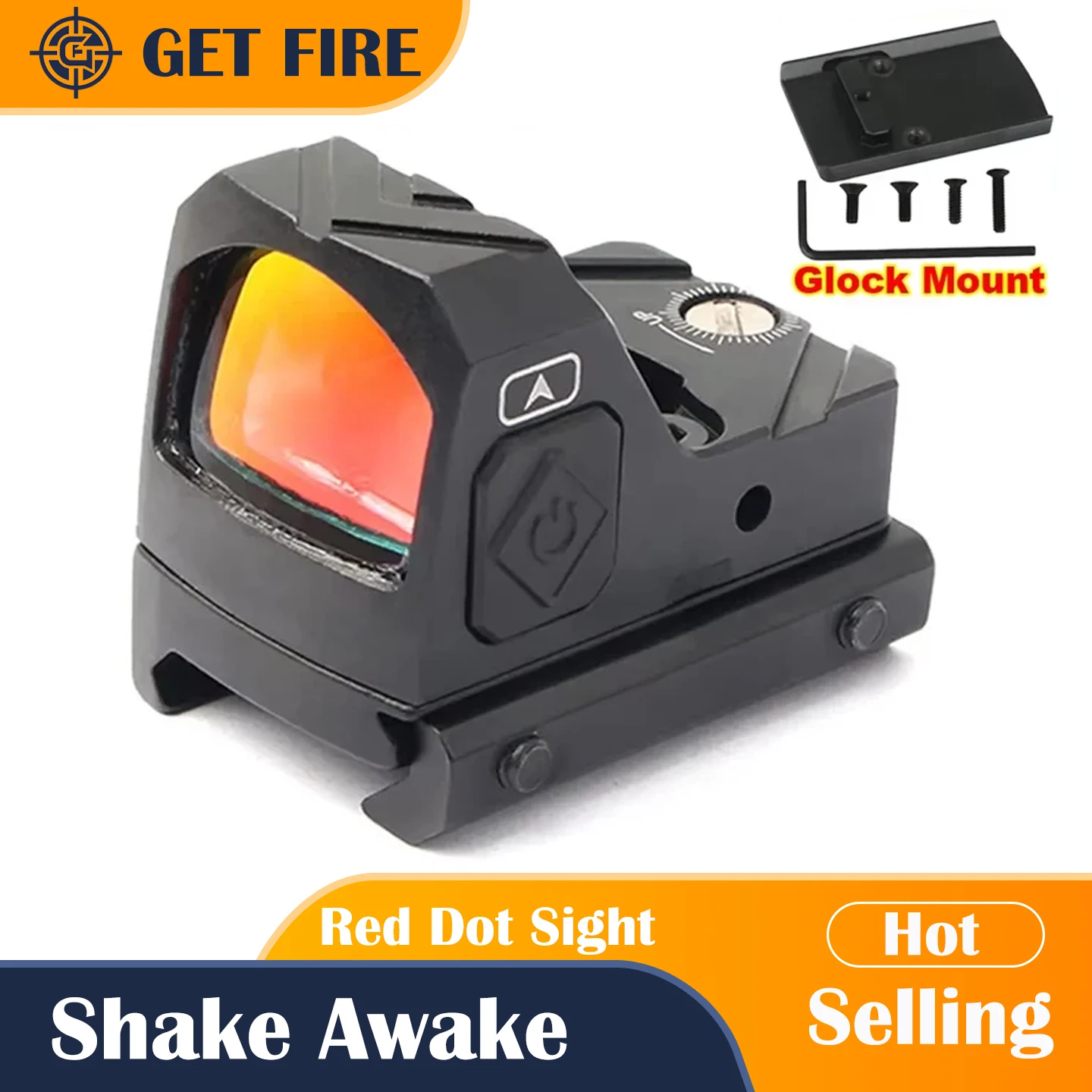 

Shake Awake Mini R*R Red Dot Sight Optical Shockproof Hunting Rifle Reflex 2 MOA Sightscope W/ 20mm Picatinny/Glock Pistol Mount