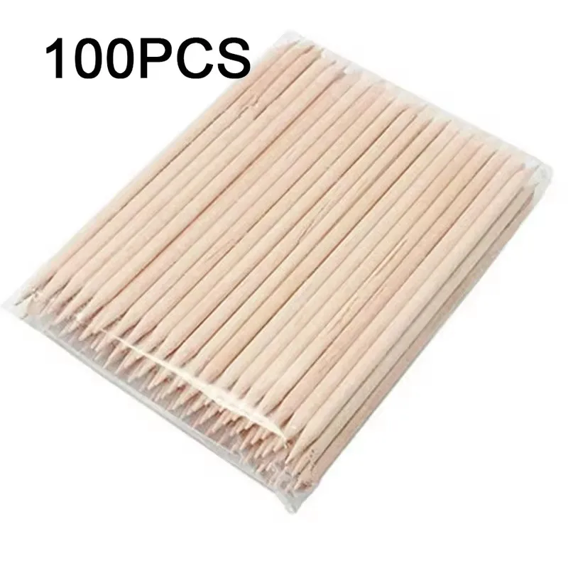 500Pcs Orange Wood Sticks for Nails BULK Double Sided Cuticle Pusher Remover Nail Art Manicure Pedicure Tool for Manicure Pedicu