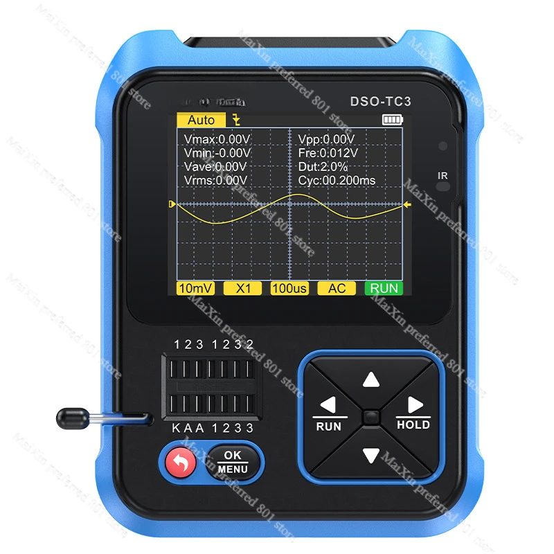 

Digital Oscilloscope DSO-TC3 Transistor Tester LCR Meter 3-in-1 Portable Handheld Small