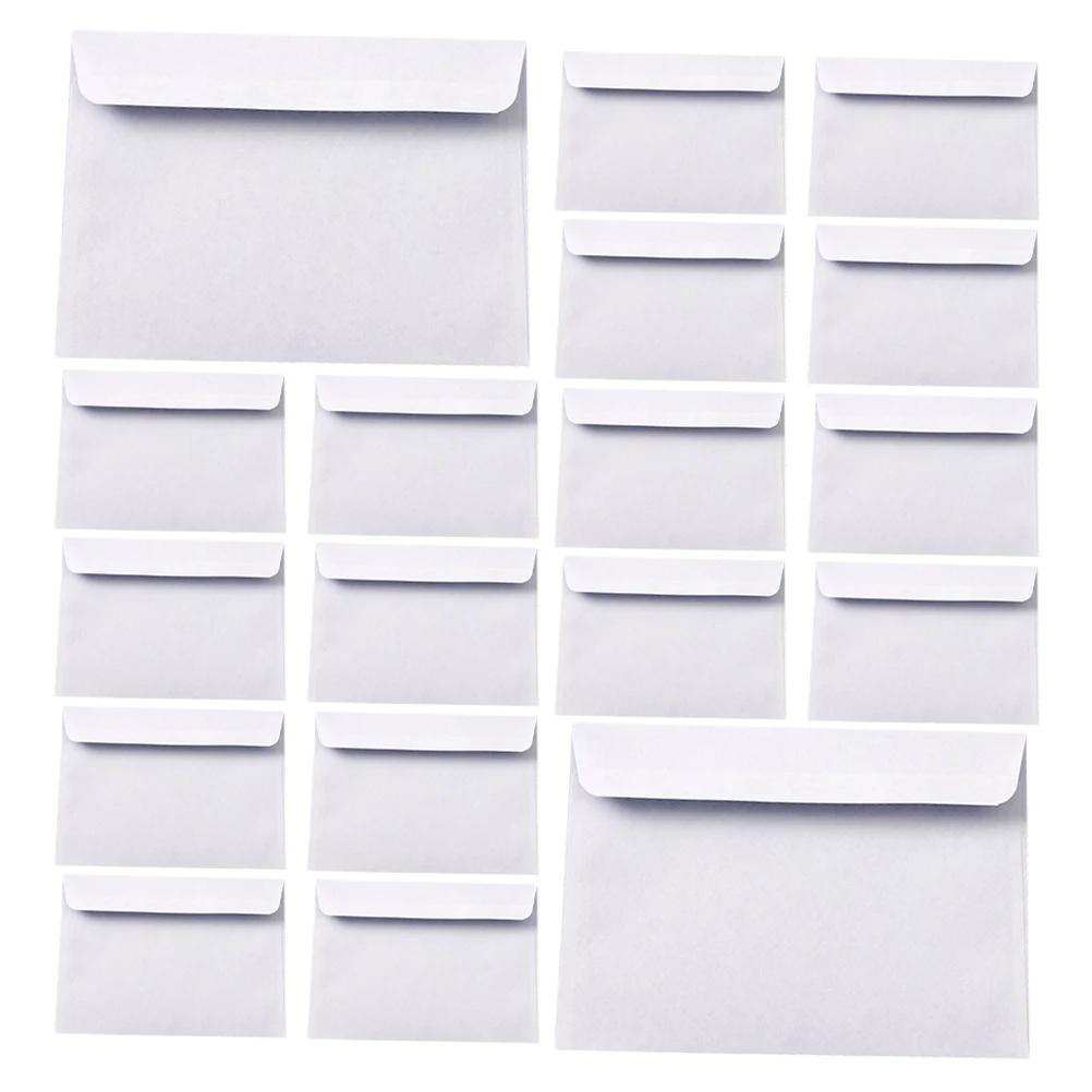 100 Pcs Confidentiality Pattern Envelopes Blank Mailing Legal Size White Letter Envelopes Business Card Paper Vintage Document