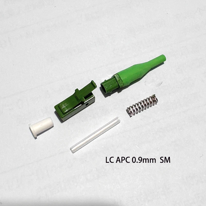 1000pcs Optical Fiber Fast Connector Parts SM MM LC 0.9 /2.0/3.0 Single Core Simplex Telecom Jump Fiber Components Wholesale