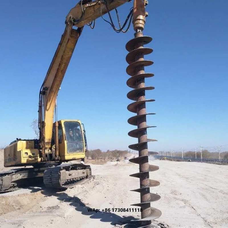 Loader Hydraulic Post Hole Digger Auger with Auger Bit for Excavator and Ground Drill Earth Auger