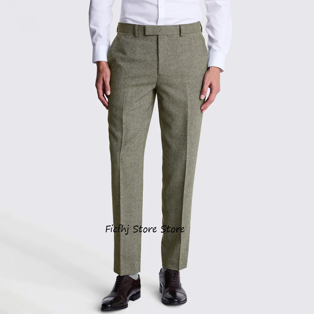 

Классические мужские брюки для мужчин, рабочие брюки из ткани «елочка», прямые брюки, деловые повседневные брюки, одежда пошив