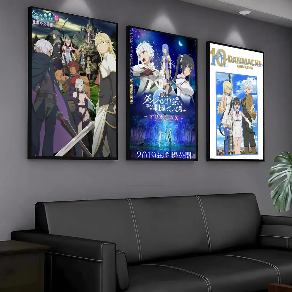 anime D-Danmachi-I Painting Calligraphy Artwork for Home Bedroom Office Wall Decoration Gift