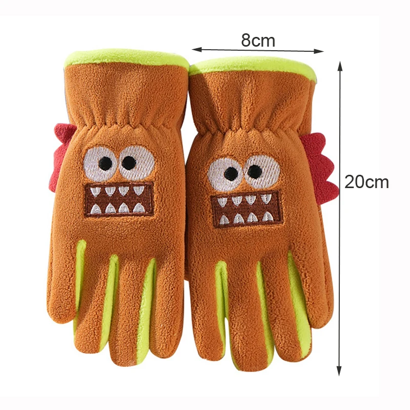 Cartoon Children Winter Gloves Soft Warm Fleece Baby Gloves for Girls Boys Accessories Outdoor Sports Riding Kids Socks 8*20cm