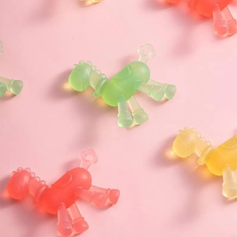 D5QA لعبة التسنين للتمريض الطفل لطيف شكل الحصان سيليكون عضاضة الطفل عضاضة لعبة التسنين للطفل حديث الولادة #1