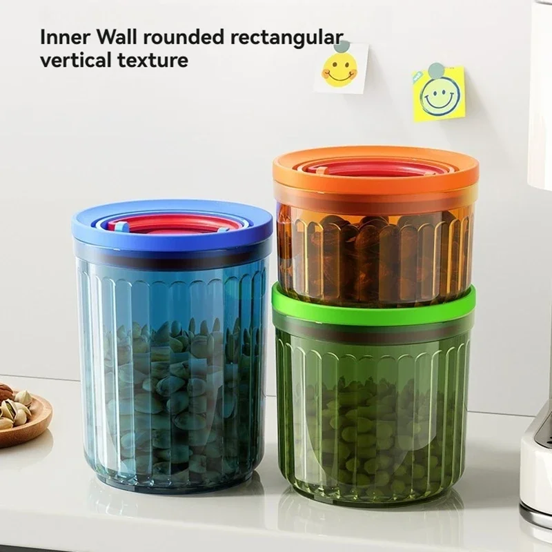 

Lottojia Airtight Sealing Containers For Coffee Beans Tea And Home Storage Series Pull Button Sealed Jar One Handed Convenient N