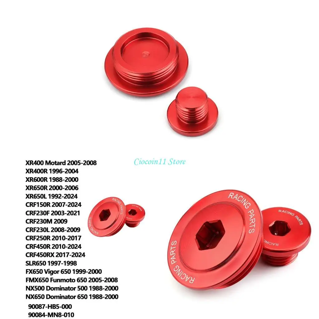

Y1UB Precise Corrosion Resistant Oil Filler Drain Plug Cover Engine Maintenance Part Suitable For CRF450R XR650L XR250R Bike