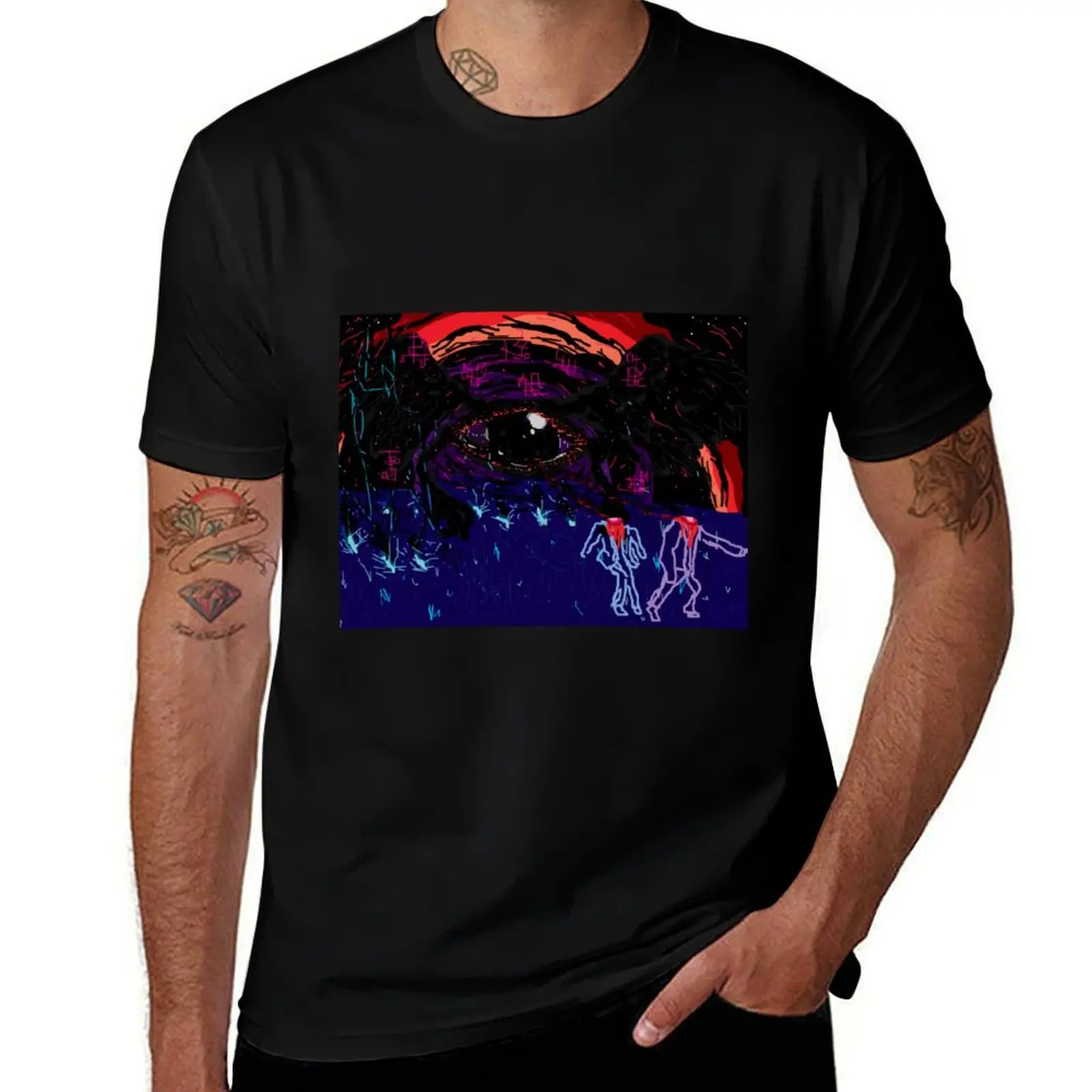 

evil god field T-Shirt anime stuff blue archive vintage graphic tee oversized t shirt mens workout shirts