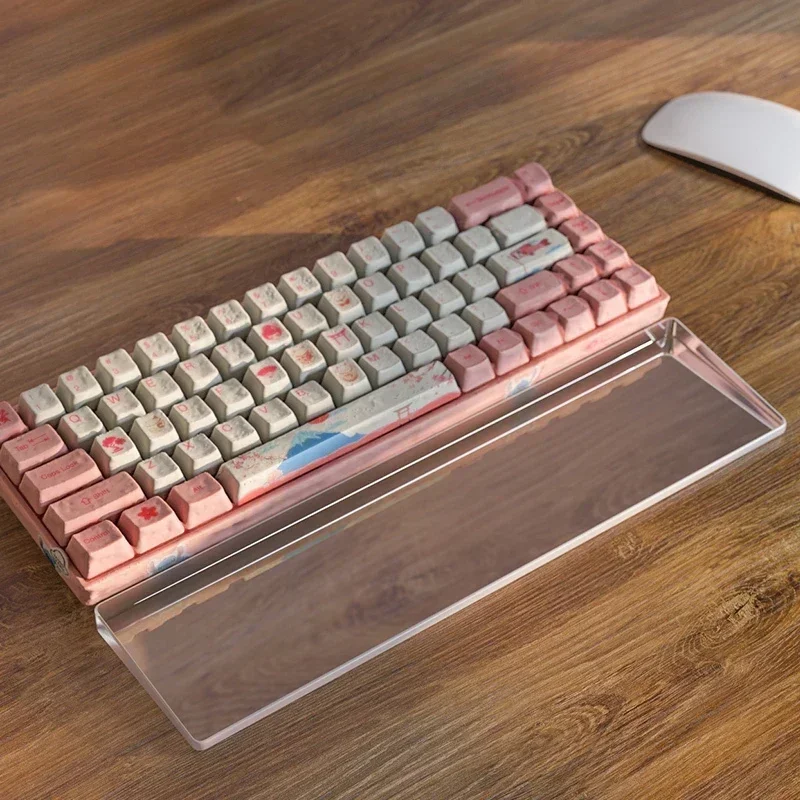 

ECHOME Acrylic Frosted Transparent Keyboard Hand Rest Original Wrist Rest Ergonomic for60/68/75/87/98/104key Mechanical Keyboard