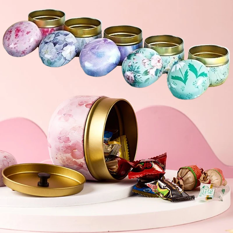 New Tea Caddy Tea Box Containers Candle Cans Coffee Candy Snacks Spice Dried Fruit Storage Boxes Kitchen Sealed Packaging Jars