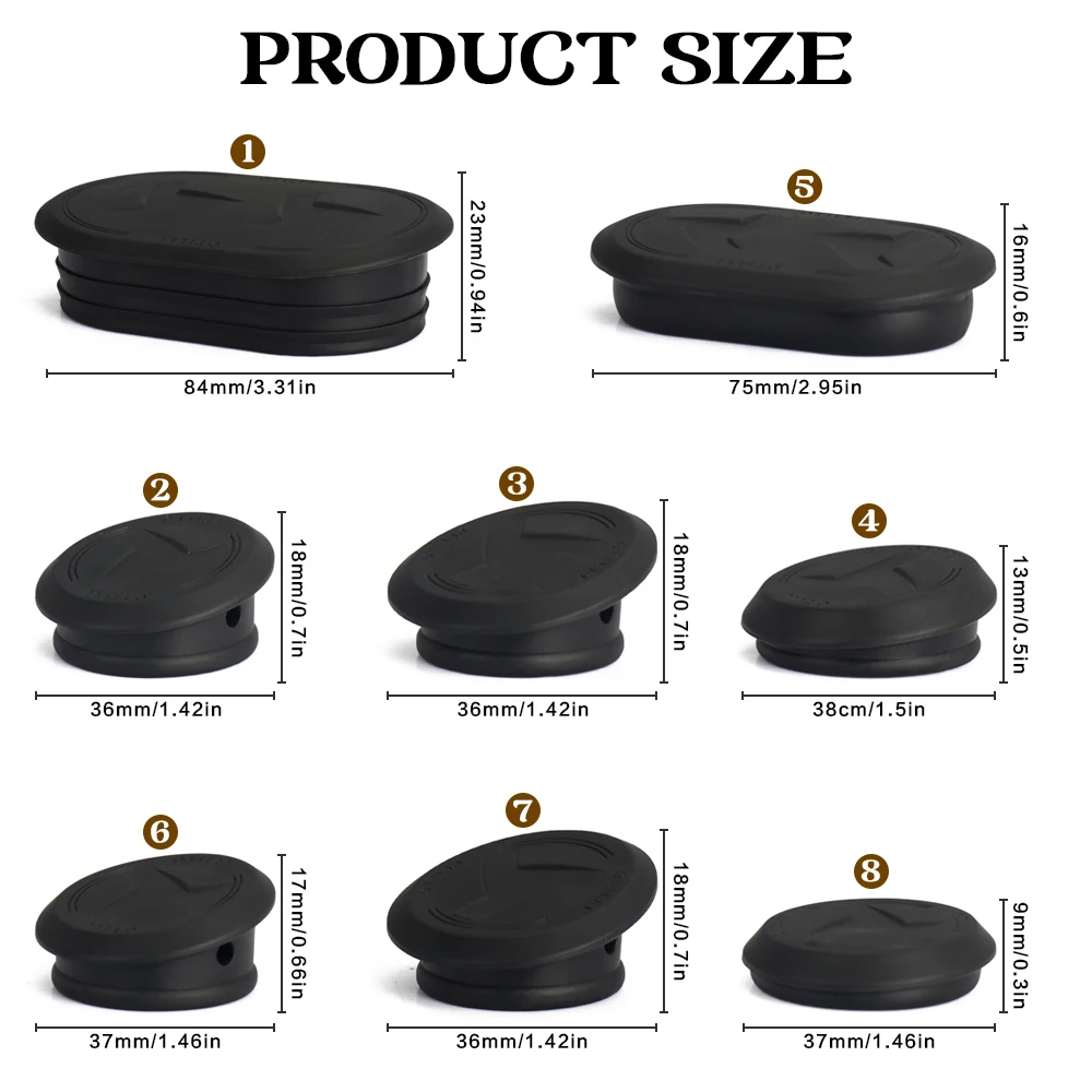 8PCS Motorcycle Accessories Black Frame Hole Cover Caps Plug For YAMAHA MT-09 MT09 mt09 MT 09 SP 2021 2022 2023 2024 2025