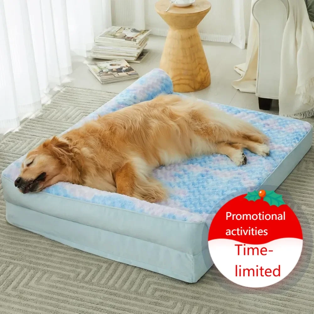 

Горячая распродажа! Ортопедическая лежанка для собак XXL, водонепроницаемая, с съемным чехлом, нескользящим дном, для крупных собак весом до 55 фунтов.