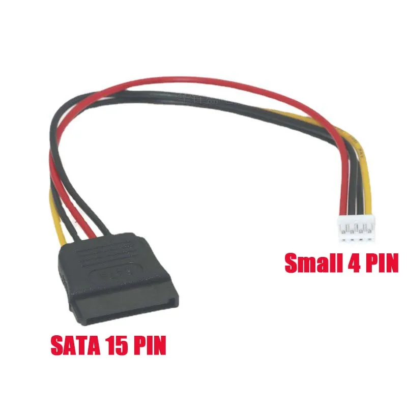 PH2.0 Small 4PIN Female to SATA 15PIN Female Power Supply Cable Splitter for ITX Mainboard Computer Case HDD Extend Convert Wire