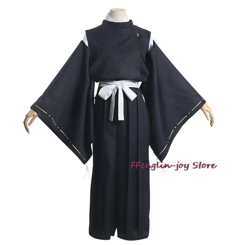 Anime Kamo Noritoshi Osplay Costume Wig Black Samurai Uniform Kendo Pants Japanese Clogs Man Halloween Party Suit