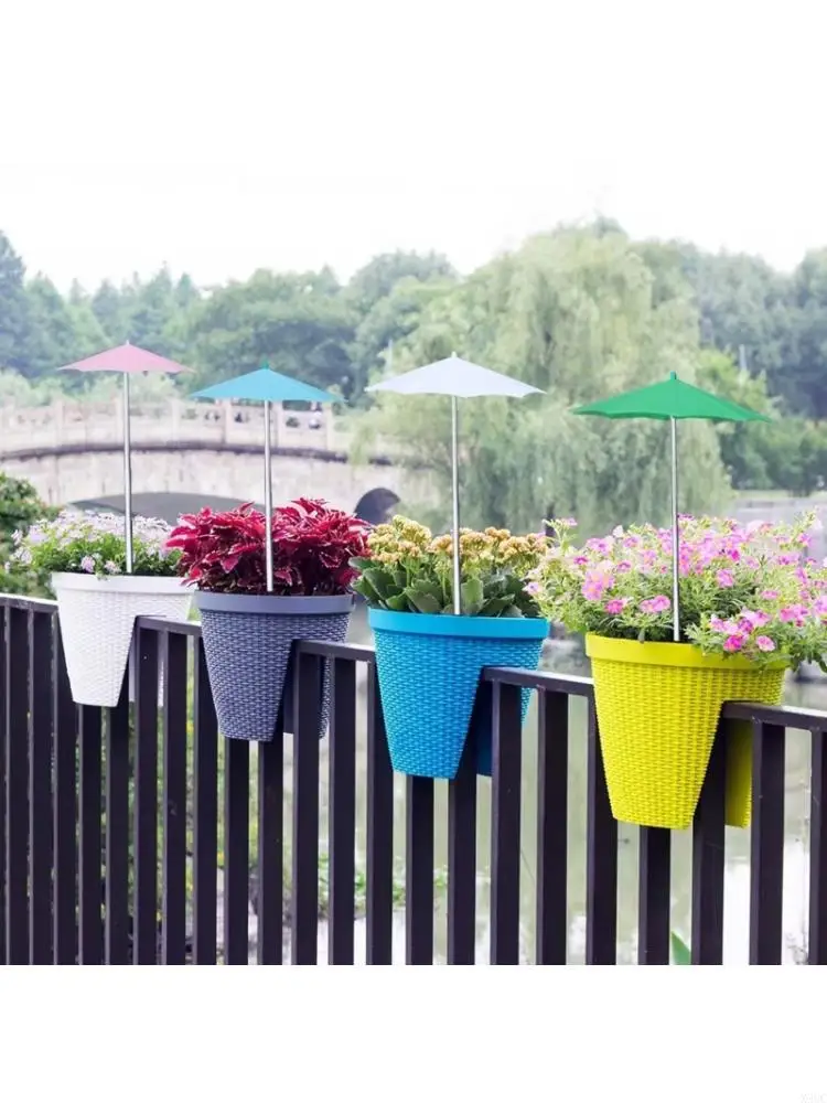 Plant Umbrella Garden Umbrella Shade for Potted Lace Side Multifunctional X3UC