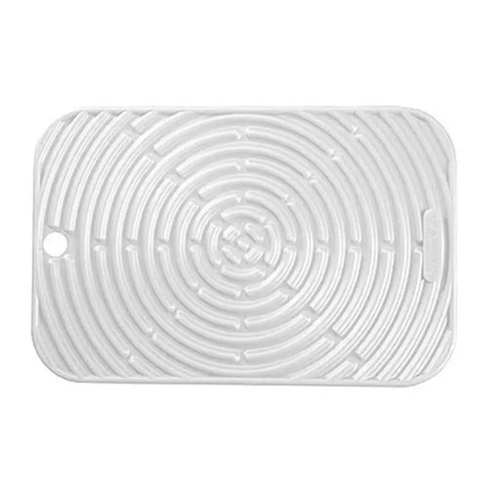 

Silicone Cooling Mat Heat Resistant Stain-Resistant Hanging Hole White 9.5"x6.25"x0.2