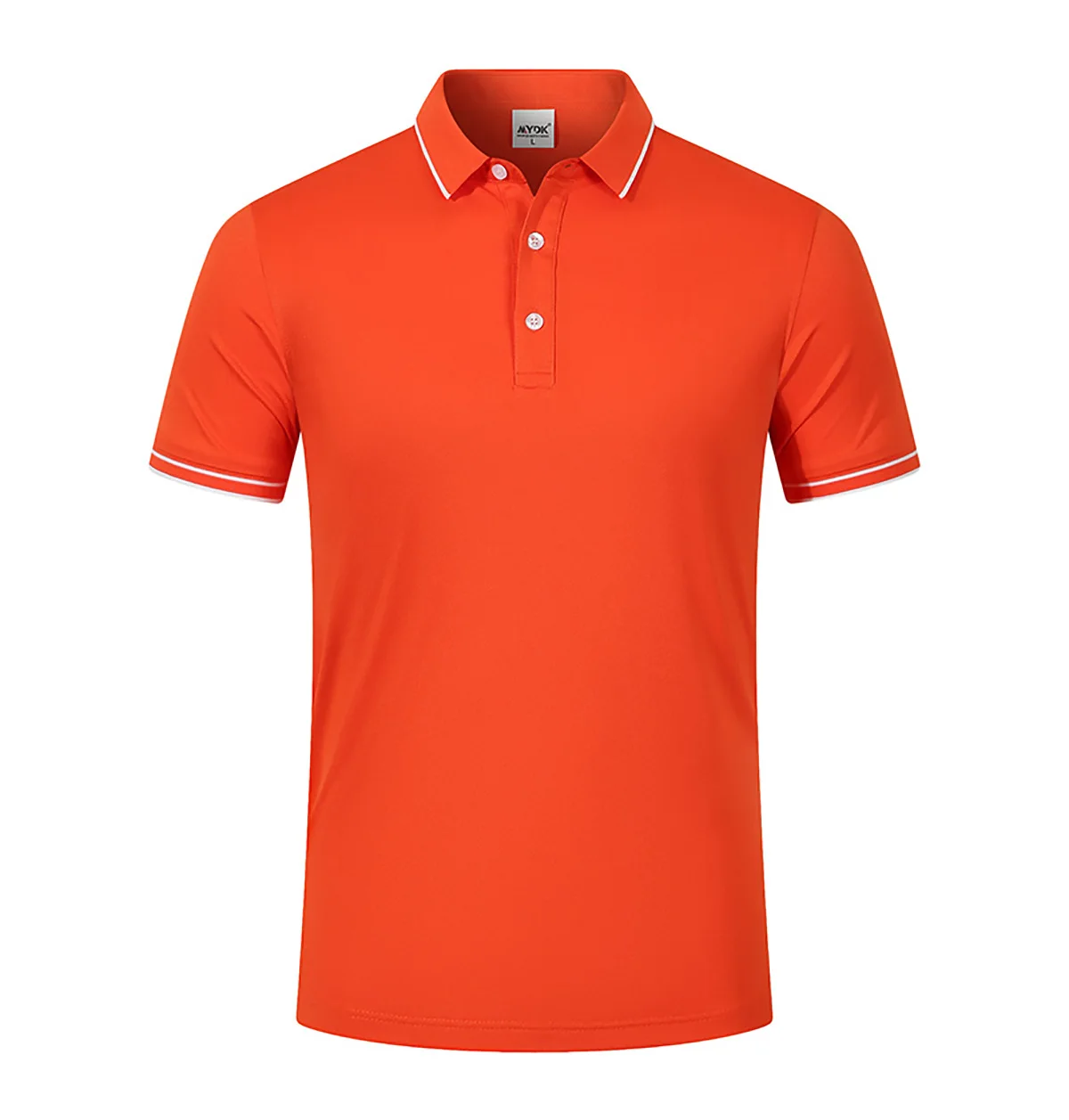 Men's Short Sleeved Polo Shirt for Spring Summer With Breathable Mesh Collar Orange Purple Other Color Options
