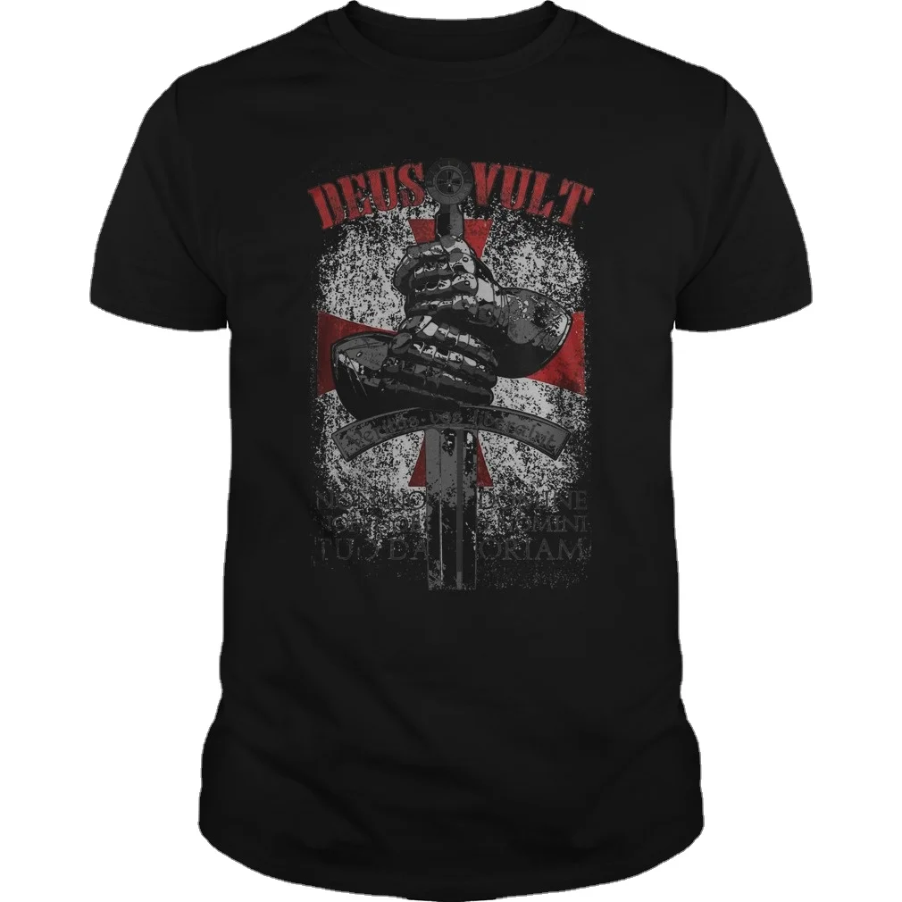 Deus Vult. The Meaning of God Wills T-Shirt. Summer Cotton Short Sleeve O-Neck Mens T Shirt New S-3XL