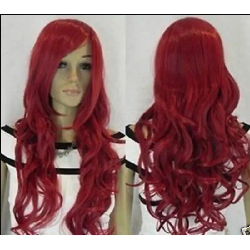 WIG NEW long red curly made hair women's full wig