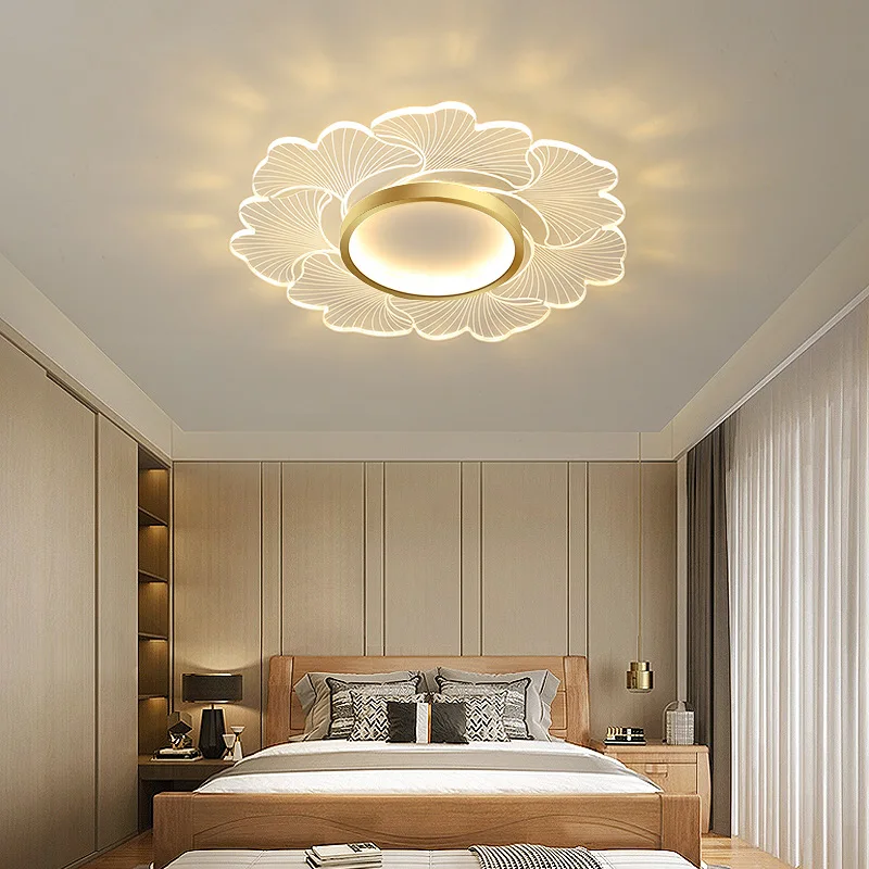 

Modern Led Ceiling Lights Fixrures Flower Acrylic Black Gold Ceiling Lamp Chandeliers for Living Rroom Bedroom Fayor Dining Room