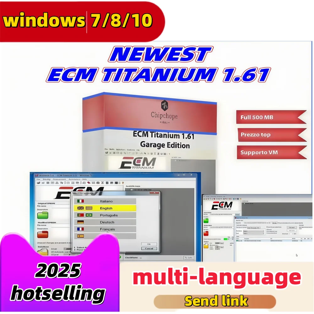 2025 Hot !ECM TITANIUM 1.61 With 26000 + Driver ECM 18259+ Drivers for ecu tool Send link or CD or USB windows 7/8/10