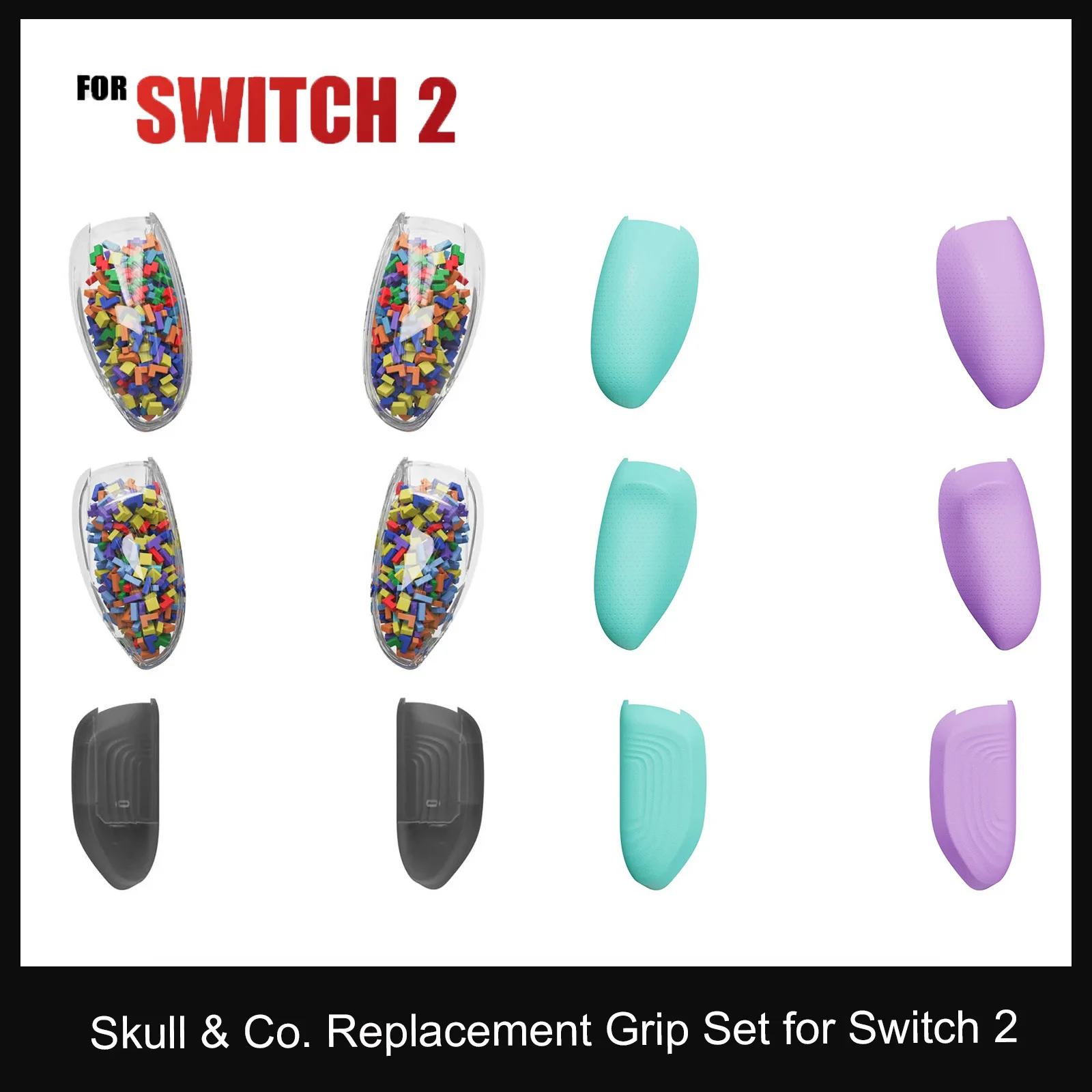 

Savage Raven by Skull & Co. Replacement Grip Set for Nintendo Switch 2 FissionGrip GripCase NeoGrip JoyGrip 6 IN 1 Replace