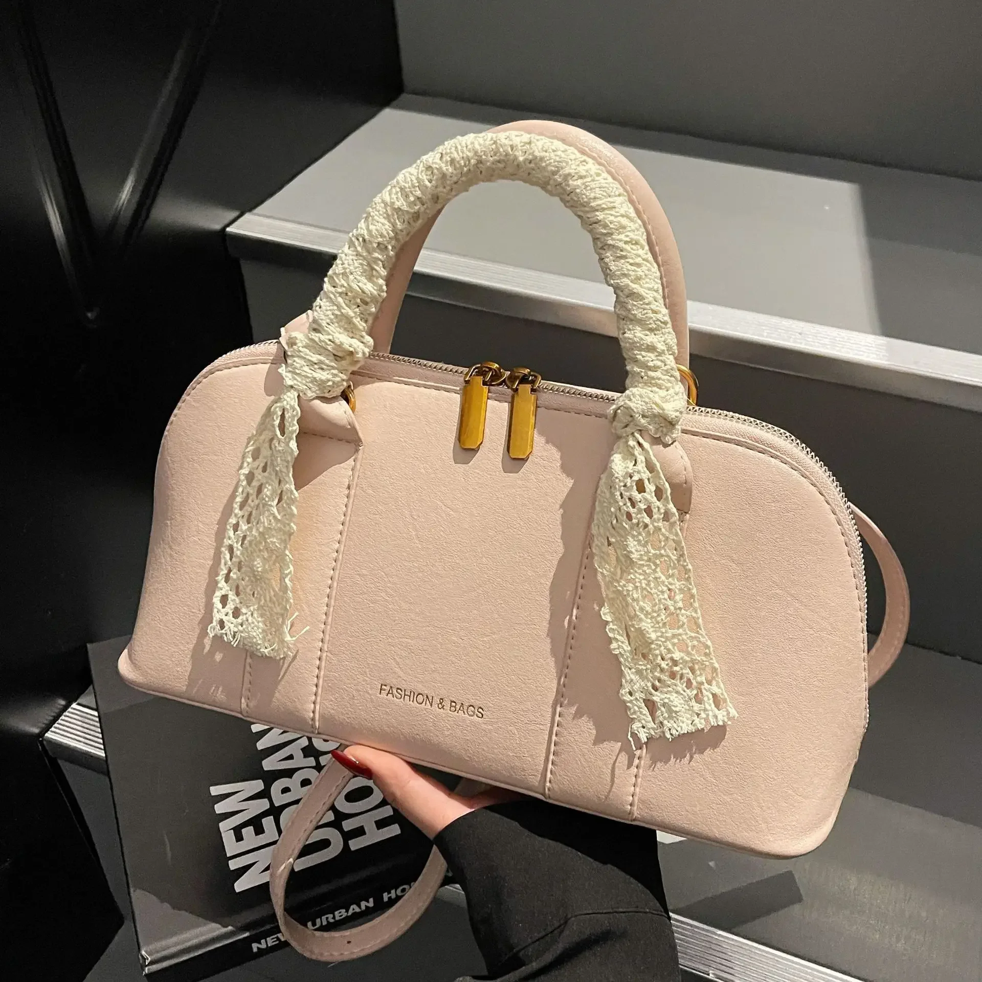 

Fashion Simple Women Crossbody Bags 2025 New Solid Color Short Handheld Handbags Lady Daily Out Shoulder Bag