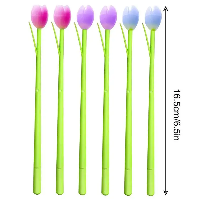 Imagem -06 - Elegante Gel Canetas Bonito Kawaii Cor Mudança Tulipa Engraçado Fantasia Estética Papelaria Professor Valentine Presente do Casamento Pcs