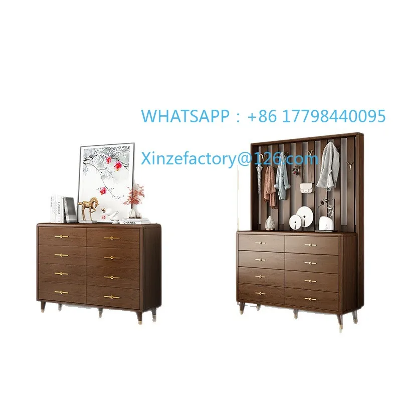 Customizable New Chinese-style chest cabinet Hanging hanger Integrated storage cabinet Home door Partition cabinet