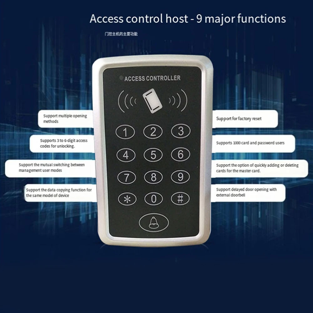 Goodprice RFID Keypad Keyboard Access Control System Waterproof Cover Outdoor EM4100 TK4100 Keyfobs Door Opener for Lock System