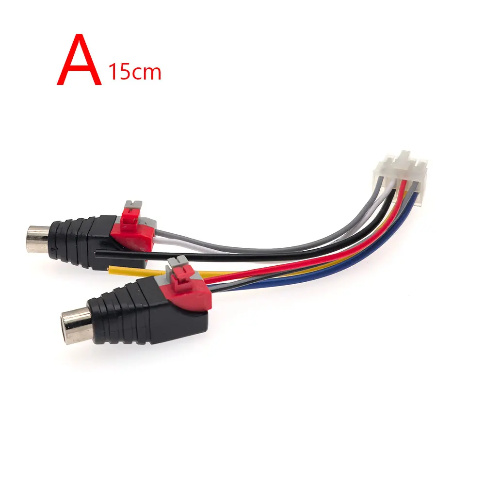Pioneer用パワーアンプケーブル 8ピン RCA 15cm
