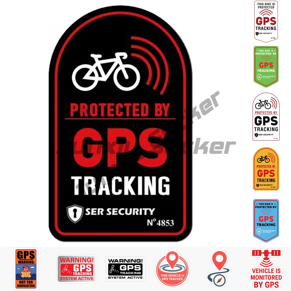 

GPS TRACKING Position Warning Car Stickers Windshield Rearview Mirror Electric-Bicycle Decal Scratch-Proof Car Goods Accessories
