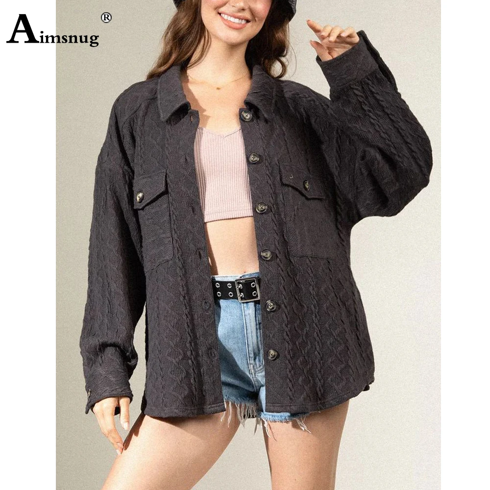 

Women Latest Autumn Casual Knitted Shirt Loose Street Blouse Long Sleeves Pleated Top Ladies Tunic blusas Femme Clothing 2023