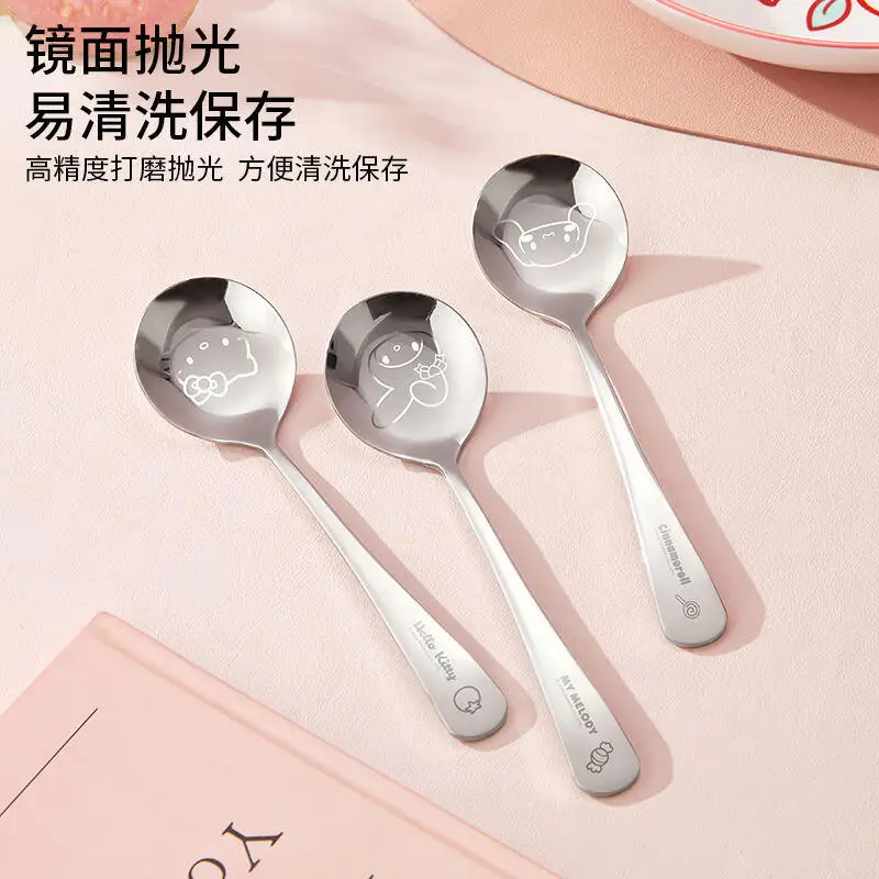 سانريو هالو كيتي سينامورول ماي ميلودي ملعقة ضرب المنتج منتج جديد Kawaii كارتون أنيمي المحمولة الكبار طالب الحرم الجامعي