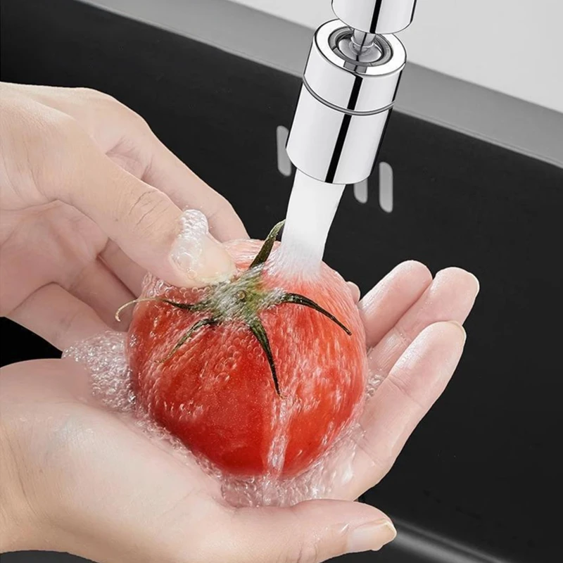 720° Rotary Kitchen Faucet Spray Head  Tap Washbasin Splash Proof Adapter 2 Modes Adjustable Kitchen Sink Faucet Aerator