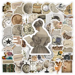 Vintage Elements Newspaper Stickers DIY Gift Toys Decal for Scrapbook Phone Decorative Luggage Bottles Decorative Waterproof