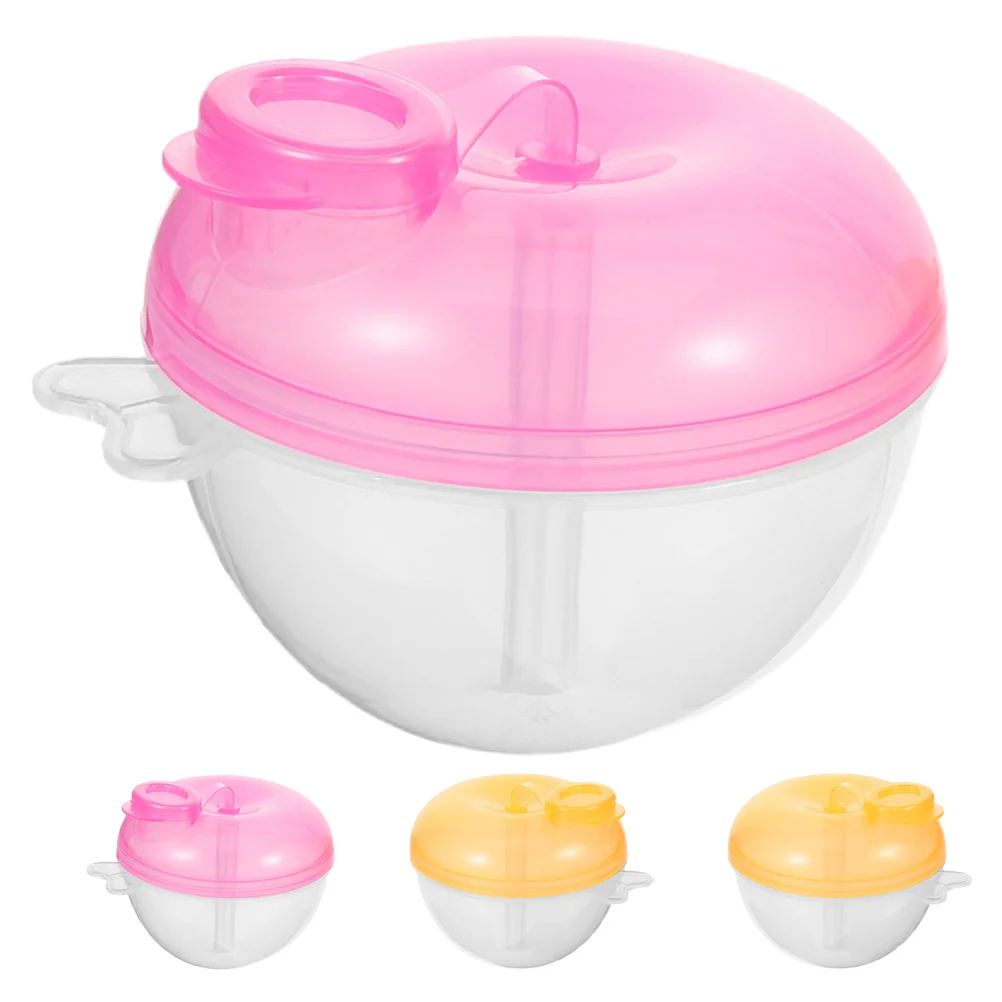 

4Pcs Portable Milk Powder Dispenser Three Compartment Formula Storage Container Travel Snack Box Infant Feeding