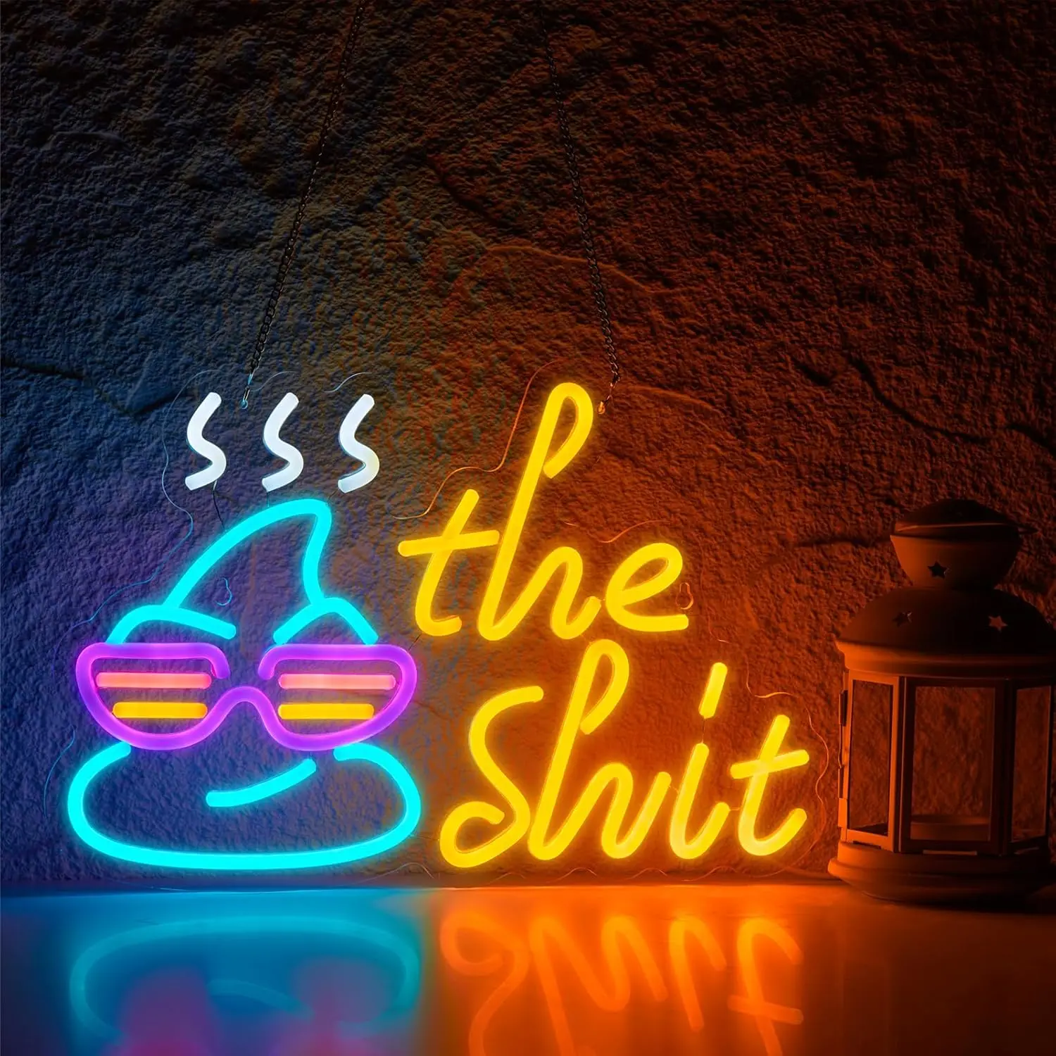 

The Shit Neon LED Sign The Funny Novelty Neon Light for Wall Decor for Teen Room Man Cave Bar Home Hip Hop Party Gift Decor