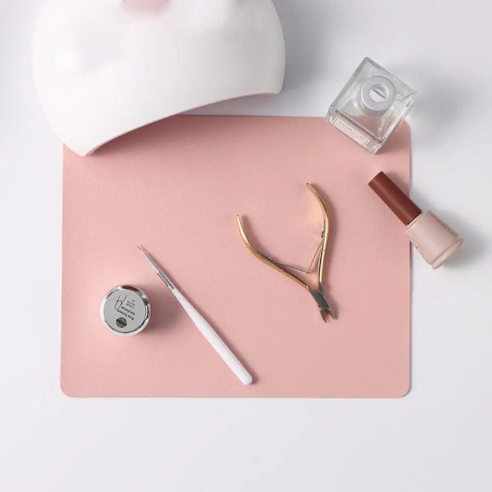 مسمار الفن الجدول حصيرة الوردي الجمال مسمار الوسادة الجلود لينة عرض مسمار الممارسة المضادة للانزلاق وسادة مسند الذراع الأظافر المألوف