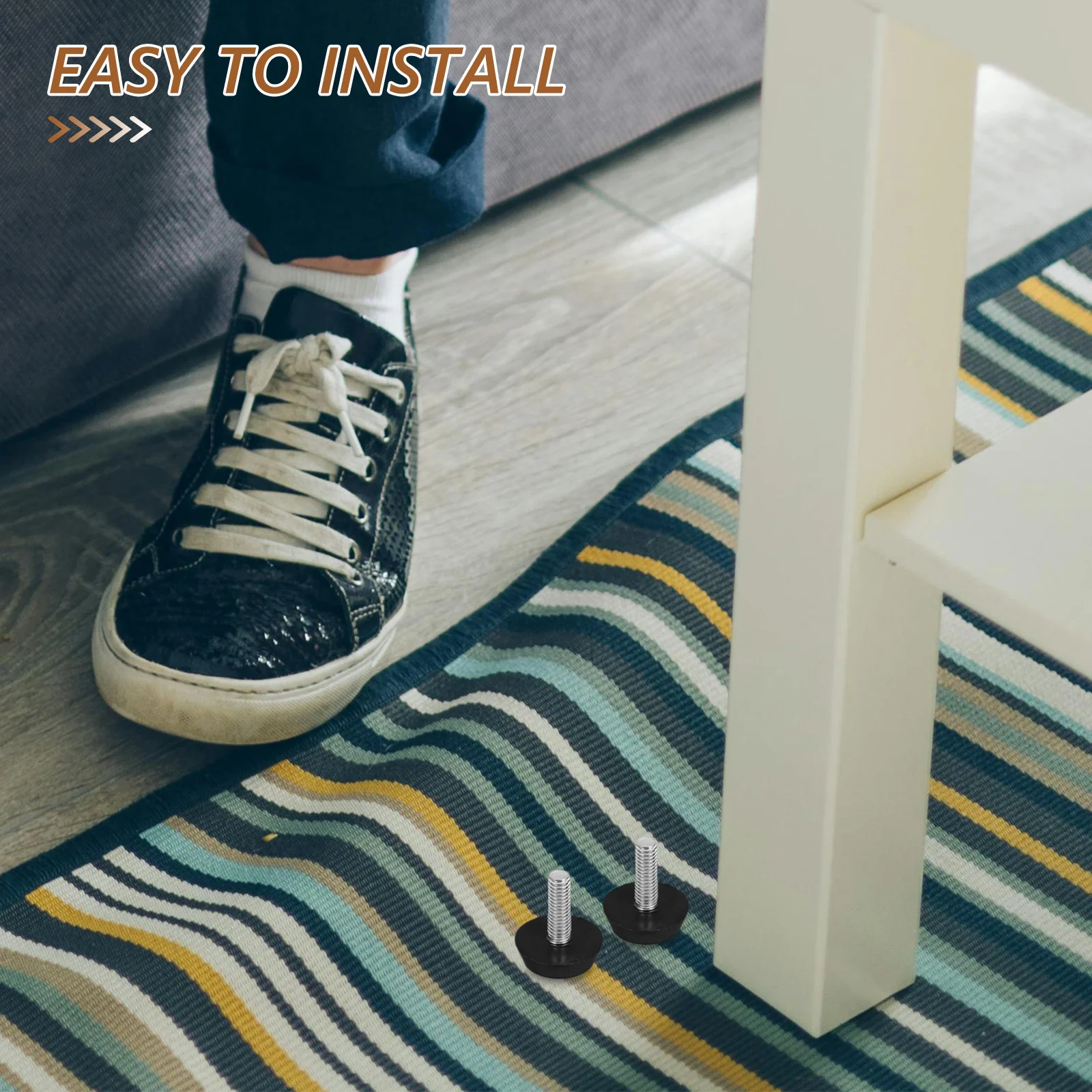 

20Pcs Adjustable Furniture Foot Pads Screw on Chair Gliders Table Chair Sofa Leg Floor Protectors Hardwood Floor Protectors