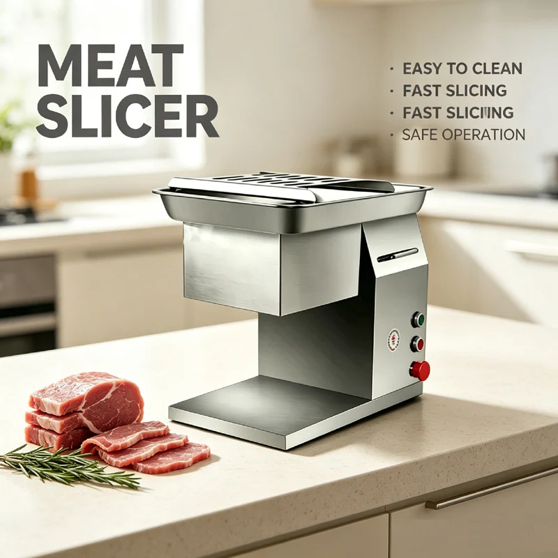 Stainless Steel Meat Slicer Commercial Electric Automatic Fresh Meat Slicer Meat Slicer Shredded Meat Machine