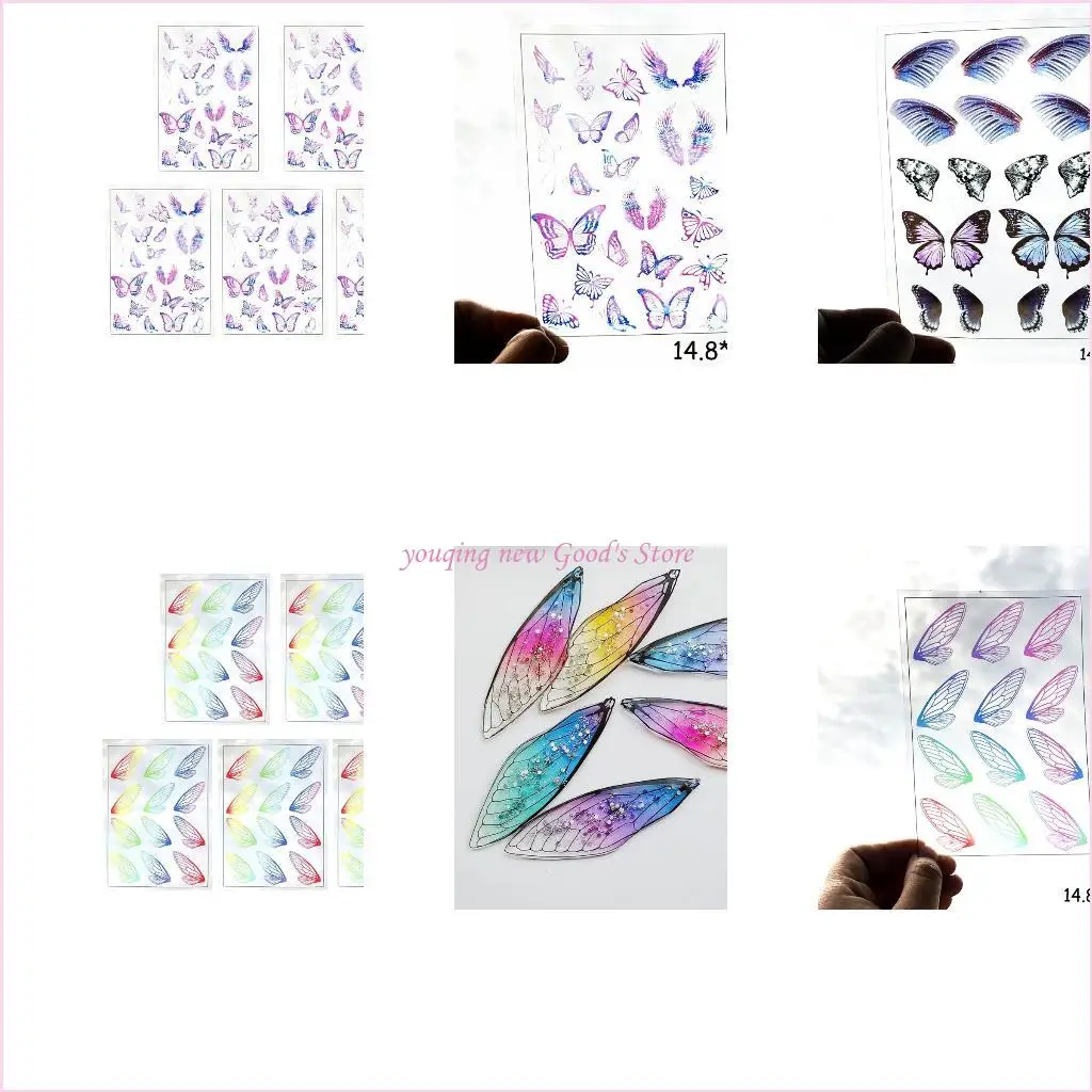 

57qa 5 листов для наклейки на бабочку наклейки на ногтя