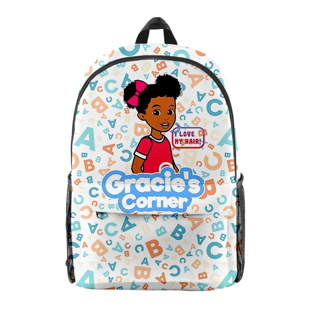 Cartoon Popular Funny Gracies Corner pupil Bookbag Notebook Backpacks 3D Print Oxford Waterproof Boys/Girls Travel Backpacks