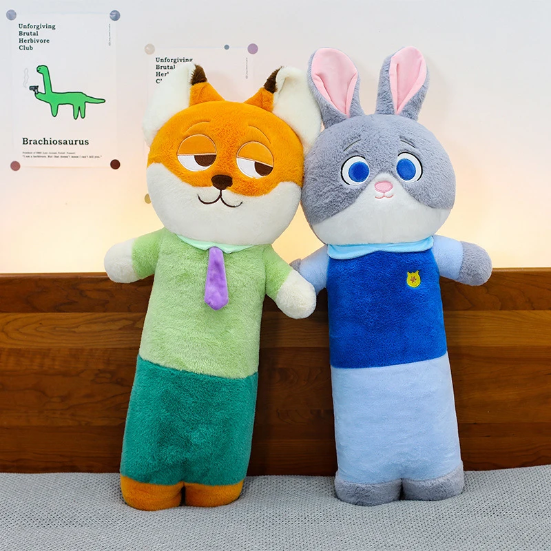 

Zootopia Stuffed Animal Plush Long Body Pillow Toy Judy Hopps Nick Wilde Fox Doll Gift Movie Themed Soft Toy For All Ages