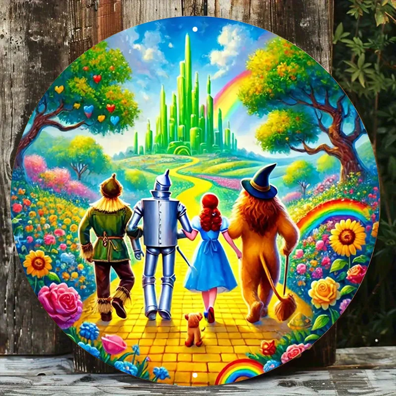 1pc Vintage Wizard of Oz Inspired Aluminum Wall Art - 7.87
