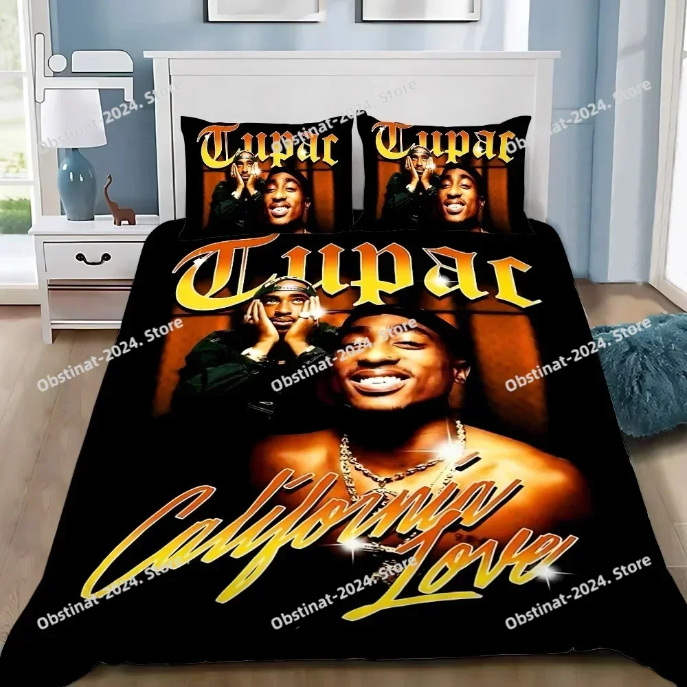 Rapper Duvet Cover Pillowcase Bedding Set Adult Boy T-Tupac 2pac Girl Bedroom Decoration Children Gift Single Double Large Size